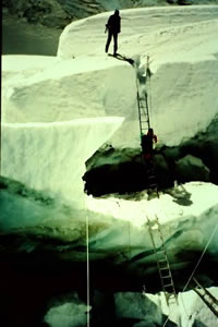 Ladders used to climb Mt. Everest