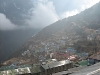Namche bazaar in early morning haze