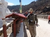turning the prayer wheels in Khumjung