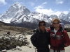 Rob and Ang Nuru on the plateau above Pheriche Ama Dablam in the background