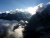 sunset behind Cho Oyu from the summit of Kala Patthar