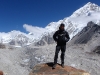 Ang Nuru with the final part of the trail to base camp behind him