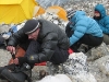 final adjustments to boots prior to summit night