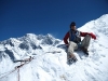 having fixed the route up the headwall to the start of the summit ridge Gouriman is entitled to take a well earned 5 Lhotse in the background