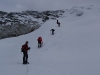onward glacier travel towards the head wall