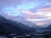 everning sunset over Dingboche