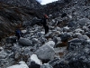 meandering trail through rock field heading towards the Kongma La